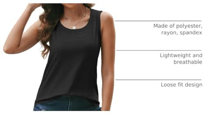 AUTOMET Women's Square Neck Tank Top - color: Black, size: 3X-Large