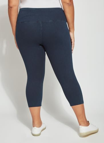 Denim Capri (Plus Size, 21.5" Inseam) - color: Indigo, size: Medium