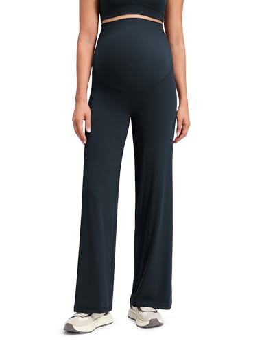 CRZ YOGA Maternity Wide Leg Pants 30" - color: True Navy, size: X-Small