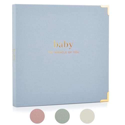 Keepsake Baby Memory Book for Boys and Girls - Timeless First 5 Year Book - color: Light Blue