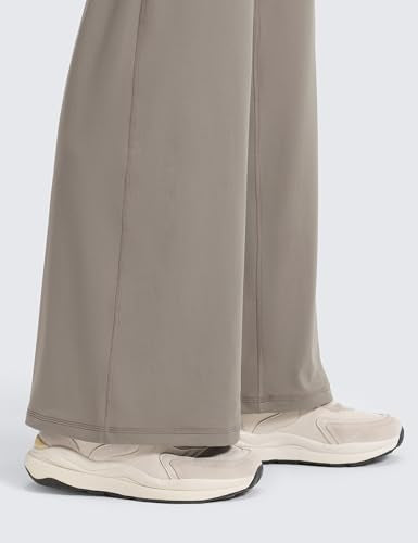 CRZ YOGA Maternity Wide Leg Pants 30" - color: Warm Ash Grey, size: Large