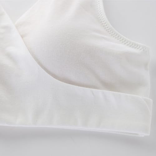 Women's Cotton Wireless Sleep Bra for Nursing and Maternity - color: Black+grey+white, size: X-Large