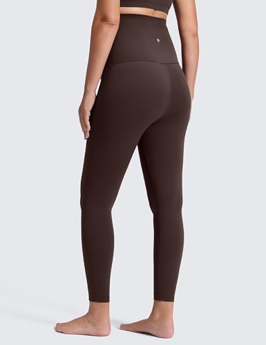 CRZ YOGA Maternity Leggings 25" - color: Hot Fudge Brown, size: Large