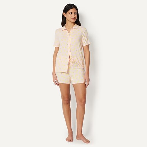Amazon Essentials x Sofia Grainge Mommy and Me Short Sleeve Pajama Set - color: Light Pink Lemon, size: XX-Large