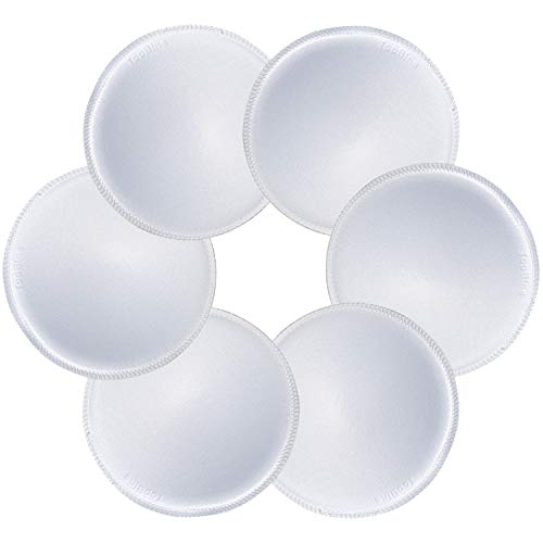 3 pairs Round Soft Bra Inserts Pads Removable Sport Bra Cups inserts Mastectomy Bra Inserts For Bikini Top Swimsuit - color: A/B White