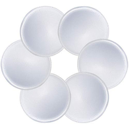 3 pairs Round Soft Bra Inserts Pads Removable Sport Bra Cups inserts Mastectomy Bra Inserts For Bikini Top Swimsuit - color: A/B White