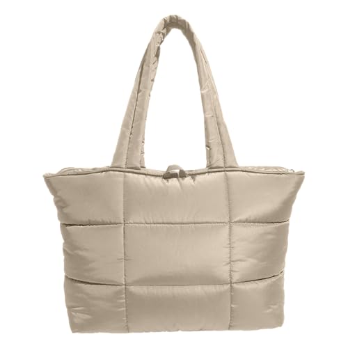 adidas Quilted Puffer Tote Bag - color: Crystal Linen Beige/3