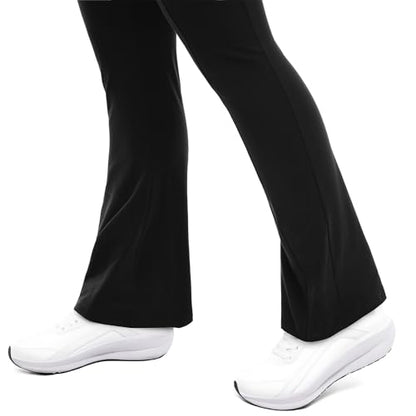 Leafigure Maternity Flare Leggings with Pockets - color: Grey, size: Large