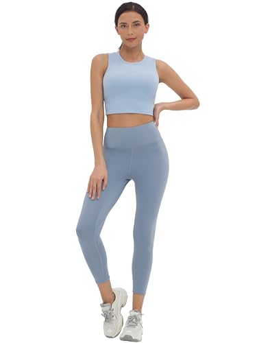V VOCNI Nursing Tank Tops Racerback Breastfeeding Crop Top - color: Blue, size: Small