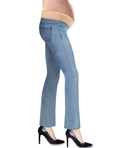 Hybrid & Company Women's Maternity Stretch Jeans - color: Light Blue2, size: Medium