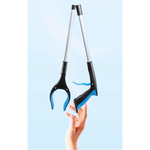34" Grabber Tool - 2 Pack 34 Inch Long Foldable Grabbers for Elderly Grab It Reaching Tool with Rotating Jaw +Magnets, Grabber Pickup Tool, Heavy Duty Grabber Reacher Tool