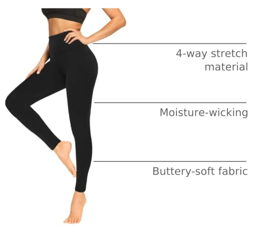 FULLSOFT Buttery Soft Leggings for Women High Waisted - color: 1-black, size: Small-Medium