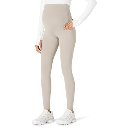 Amazon Essentials Women's Maternity High-Rise Over the Belly Formflex Full Length Legging, Soft, Moisture Wicking - color: Taupe, size: X-Small