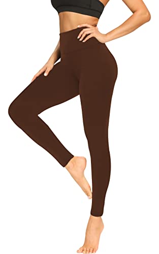 FULLSOFT Buttery Soft Leggings for Women High Waisted - color: 2-brown, size: Small-Medium