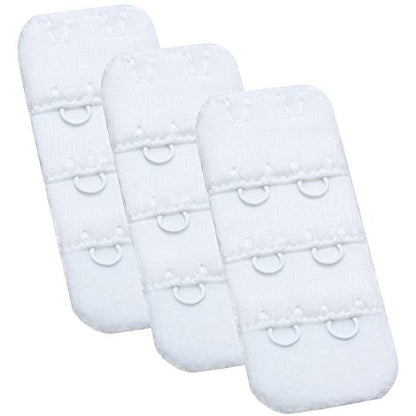 Wingslove Womens Bra Extender Bra Band Breathing room 3pcs-Pack Multi-size - color: White, 2 Hook 3/8 Inch