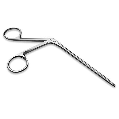 Precise ENT Procedures with Alligator Ear Forceps - Curved Jaw Design, Non-Slip Grip Handle, Fine-Tip, Reusable and Easy to Clean - 3.5 Inches - size: 3.5 Inch