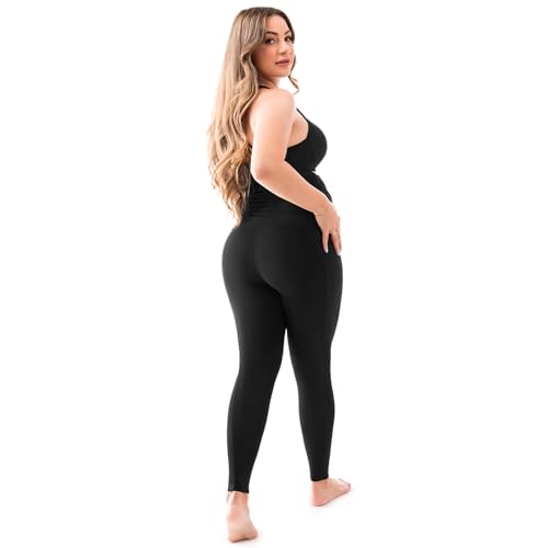 SINOPHANT Maternity Leggings with Pockets Over Belly Yoga Pants - color: Black, size: Medium