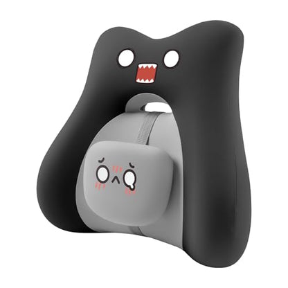 BEBAS Ergonomic Memoery Foam Lumbar Support Pillow for Car & Office, Black - color: Black
