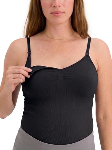 HATCH The Essential Nursing & Pumping Tank Top for Breastfeeding - color: Black, size: Medium
