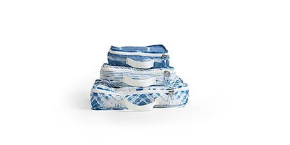 Pure Sage Packing Cubes - Sustainable Travel Essentials - Recycled Polyester Gear - Packing Cube Set - Indigo 3 Sizes