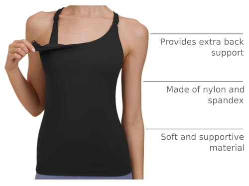 Nursing Tank Top Scoop Neck Pregnancy Camisoles Tanks - color: Black, size: Small