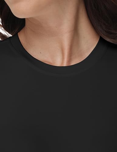 V VOCNI Maternity Bodysuit Short Sleeve Stretchy Basic Pregnancy T Shirt - color: Black, size: Medium
