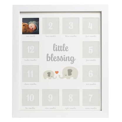 Kate & Milo Little Blessing First Year Baby Milestone Photo Frame - style: Little Blessings First Year