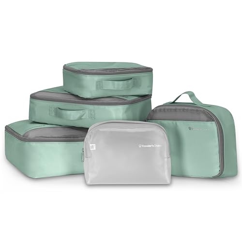 Traveler's Choice Cloverland Packing Cubes, 5-Piece Set, Mint - color: Mint