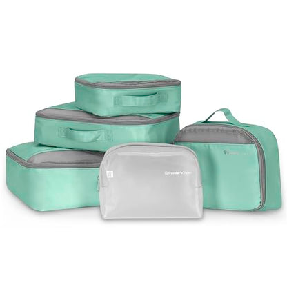 Traveler's Choice Cloverland Packing Cubes, 5-Piece Set, Mint - color: Mint
