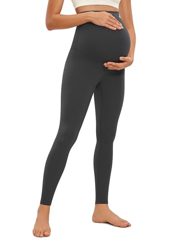 CRZ YOGA Maternity Leggings 28 - color: Mysterious Grey, size: Large