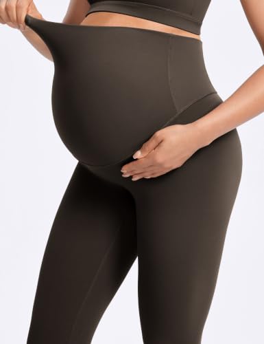 POSHDIVAH Creamluxe Maternity Leggings 25"/28" - color: Deep Brown, size: X-Small