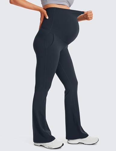 CRZ YOGA Maternity Flare Legging Pocket 29''/31''/33'' - color: True Navy, size: X-Large