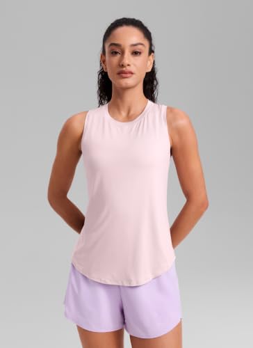 CRZ YOGA Lightweight Racerback Tank Top - color: Strawberry Pink, size: XX-Small