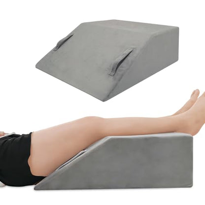 Leg Elevation Pillows for After Surgery, Memory Foam Leg Pillow for Sleeping Lower Back Hip Ankle Sciatica Pain Relief - size: Double Legs-24"x21"x8"