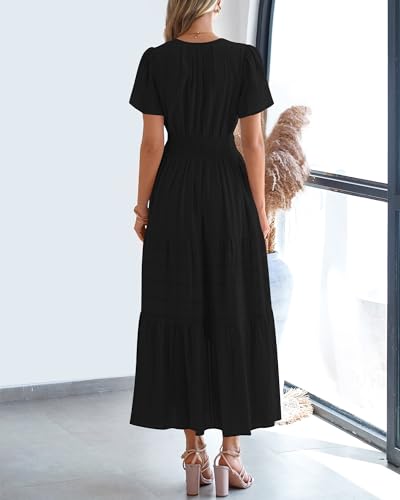 BTFBM Womens Summer 2026 Casual Maxi Dresses - color: Black, size: X-Large