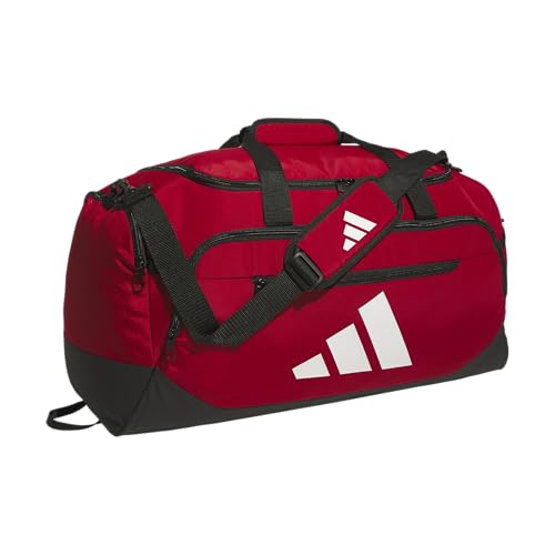 adidas Defender Duffel Bag, Team Power Red 2/White, OSFA - color: Team Power Red 2/White/Medium 59L, style: Medium 59l