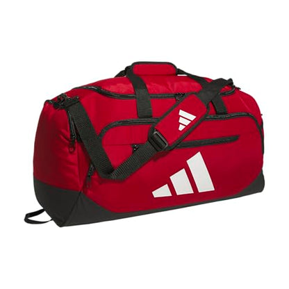adidas Defender Duffel Bag, Team Power Red 2/White, OSFA - color: Team Power Red 2/White/Medium 59L, style: Medium 59l