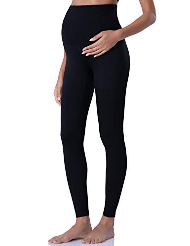 POSHDIVAH Maternity Leggings for Women Pregnancy Yoga Pants - color: Black, size: Small