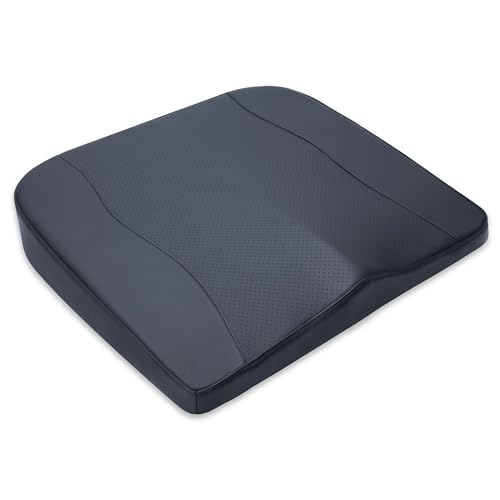 kingphenix Memory Foam Car Seat Cushion for Driving Comfort and Office Use - color: Leather Classic Black