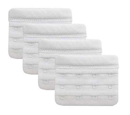 Tamlien Bra Extender 2 Hook/3 Hook/4 Hook/5 Hook, Soft and Comfortable Bra Extension - color: Bra Extender 4 Hooks-white