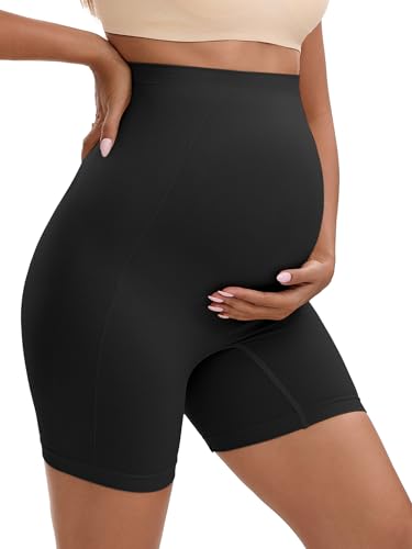 Allegra K Womens Maternity Underwear High Waisted Shaping Briefs Over Bump Pregnancy Belly Support - color: Black, size: Small