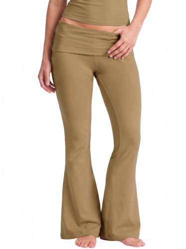 Flare Leggings for Women Tummy Control Bootcut Yoga Pants - color: 30"coffee Brown, size: X-Small