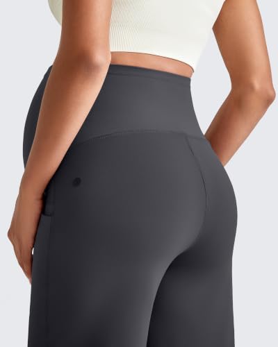 G4Free EverGoing Maternity Dress Pants Pregnancy Slacks - color: Dark Gray, size: Medium