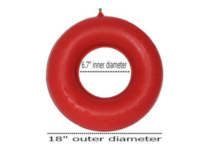Top Med ETS Inflatable Rubber Ring Cushion Pillow for Hemorrhoid,Pregnancy 18 Inch