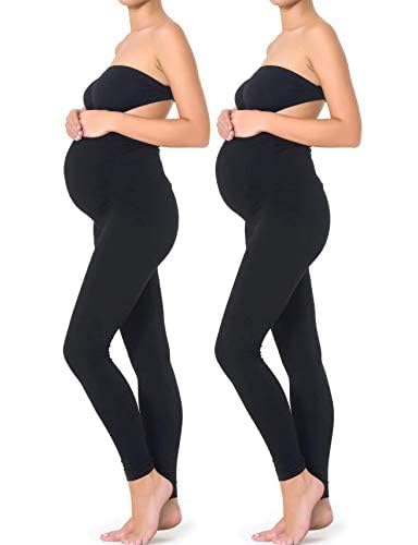 Maternity Leggings - color: 2-pack Black, size: Medium