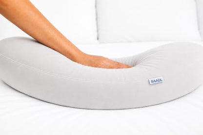 Pregnancy Pillow for Sleeping – Compact Maternity Pillow for Side Sleepers, Adjustable Belly, Back, Hip & Knee Support, Removable Washable Cover - color: Cloud Gray