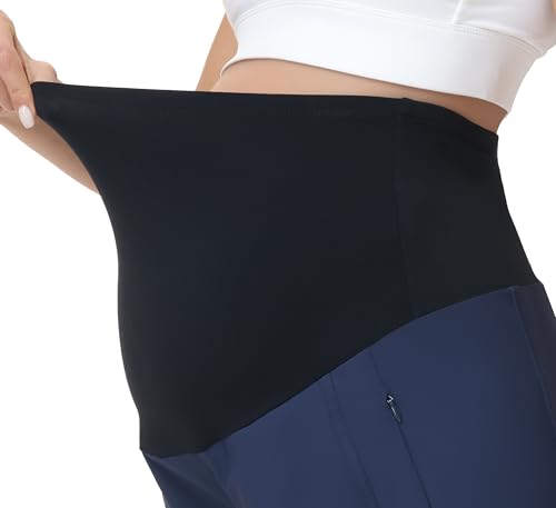 Women's Maternity Athletic Shorts - color: Blue, size: Medium