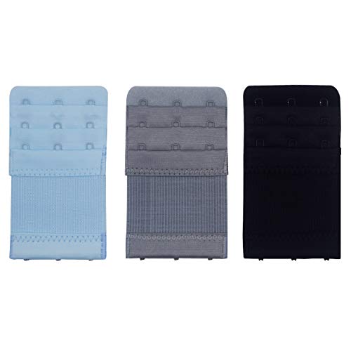 Elastic Back Bra Band Extender 3 X 3 Hook and Eye Tape Stretchy Extension - color: 11pcs/Pack (Multicoloured, Hook Center Size 3/4")