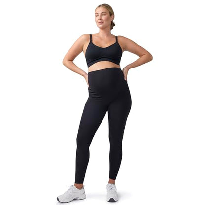 Ingrid & Isabel Everyday Active Maternity Flare Leggings - color: Black/Black, size: Small