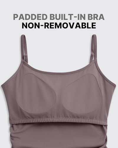 G4Free BareFeel Built in Bra Maternity Romper Smart Back Opening Jumpsuit - color: Taupe, size: X-Small